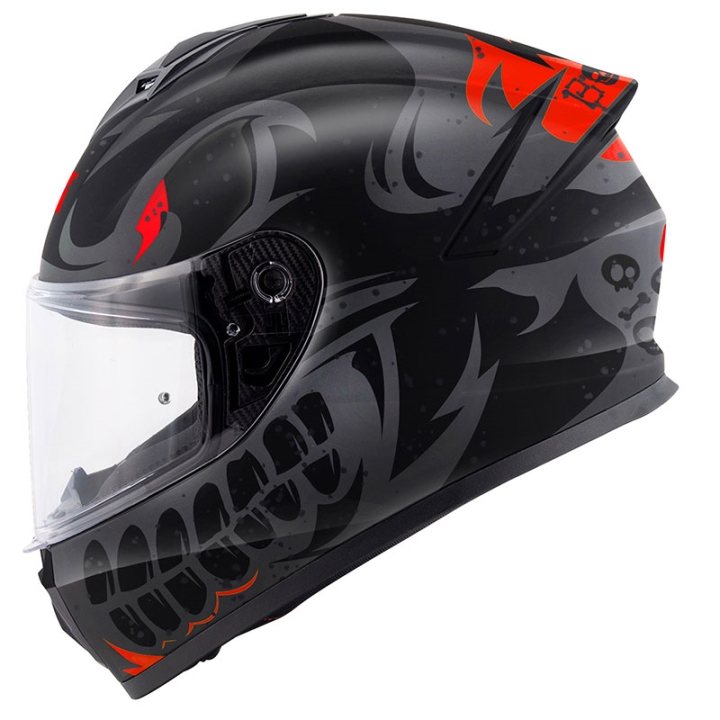 GIVI 50.X KASK BONES MAT SİYAH-KIRMIZI(L-XL)