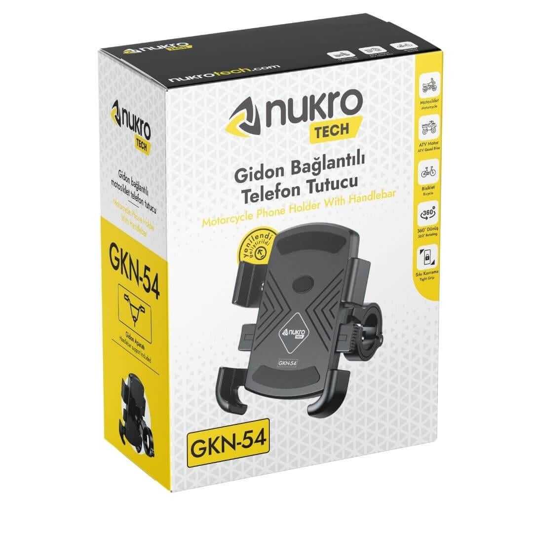 NUKROTECH GKN54 GİDON BAĞLANTILI MOTOSİKLET TELEFON TUTUCU