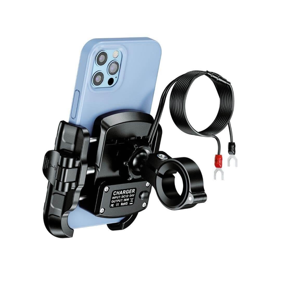 NUKROTECH MR PLUS TYPE C ŞARJLI MOTOSİKLET TELEFON TUTUCU
