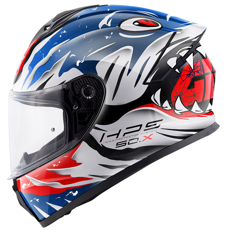 GIVI 50.X KASK SHARKBITE MAVİ-BEYAZ-KIRMIZI(L-XL)
