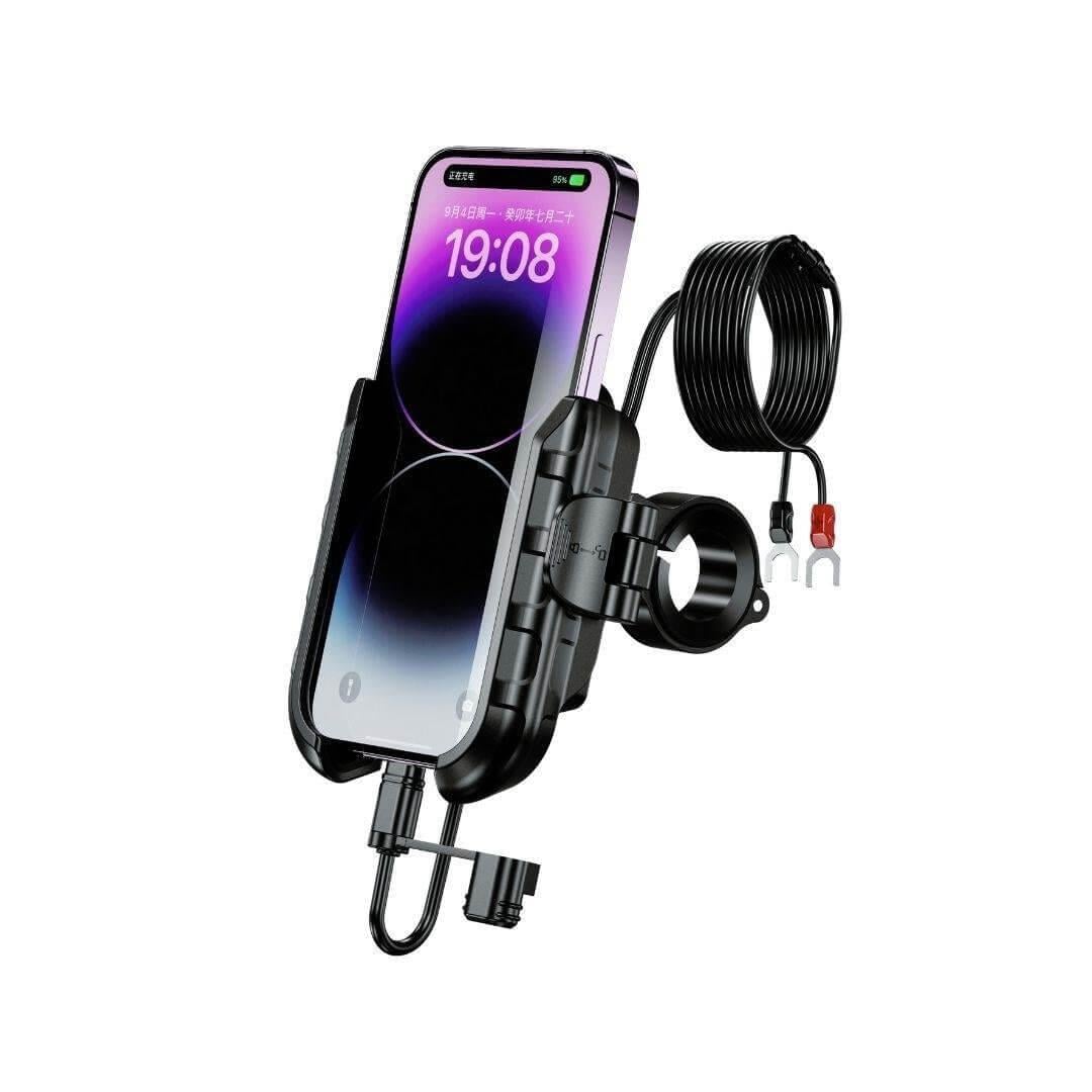 NUKROTECH MR PLUS TYPE C ŞARJLI MOTOSİKLET TELEFON TUTUCU